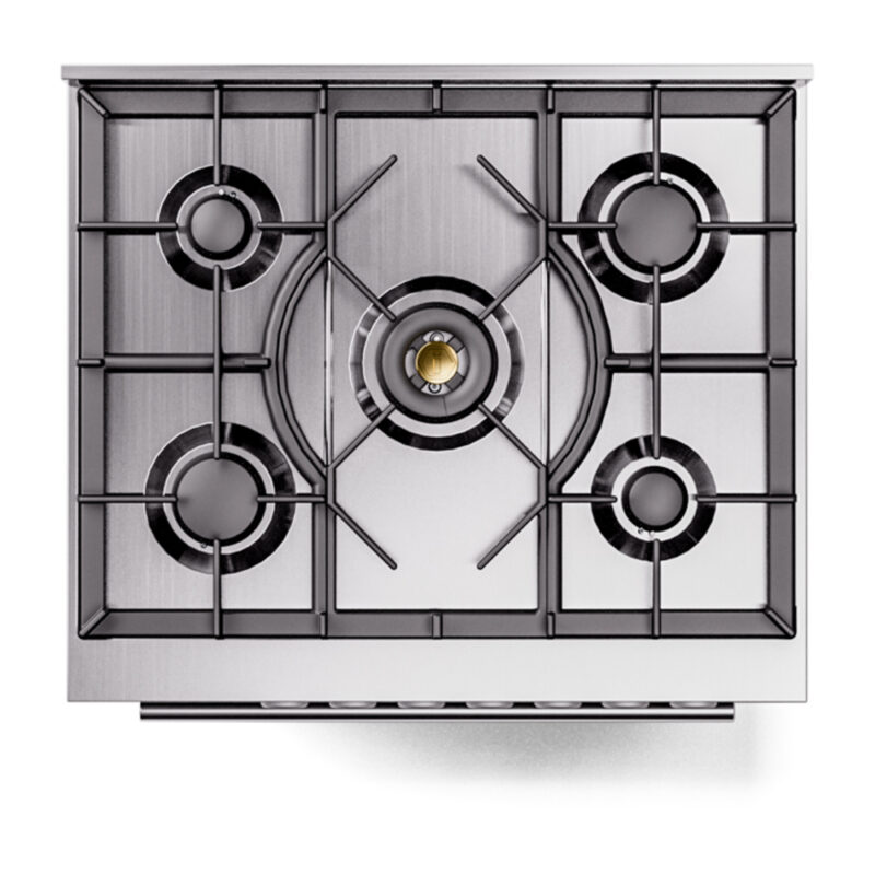 ILVE UP30WMPBKLP Professional Plus II 30" Dual Fuel Range, top view