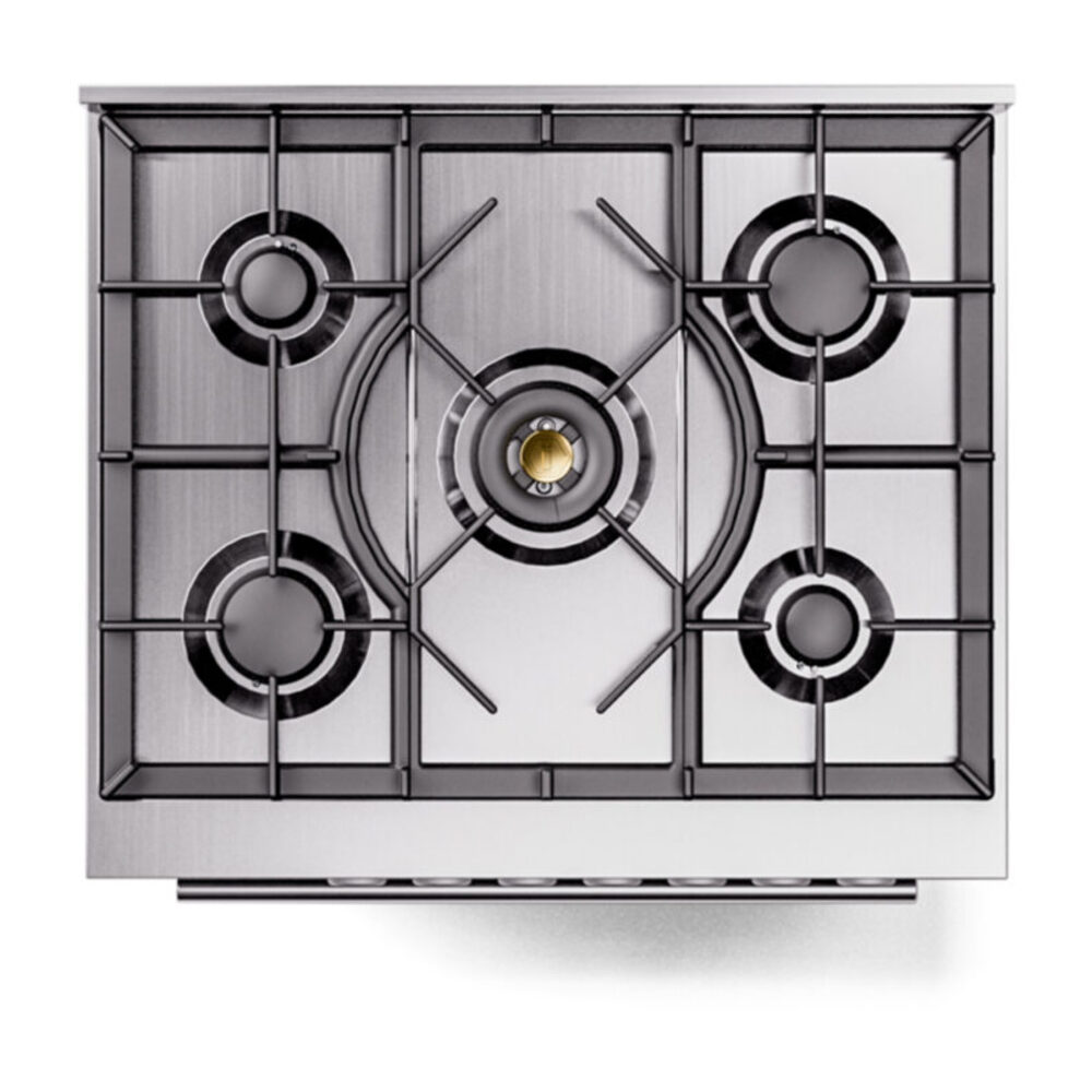 ILVE UP30WMPMGLP Professional Plus II 30" Dual Fuel Range, top view