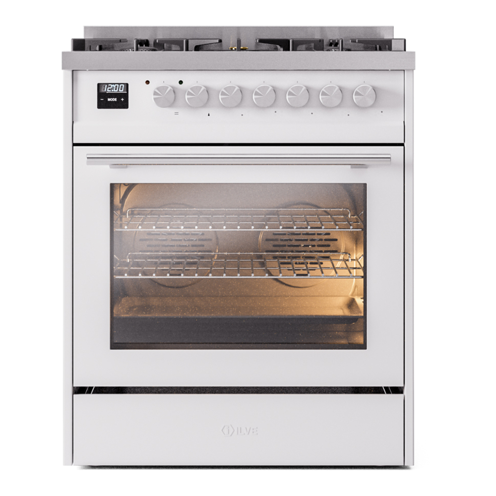 ILVE UP30WMPWHLP Professional Plus II 30" Dual Fuel Range, front view