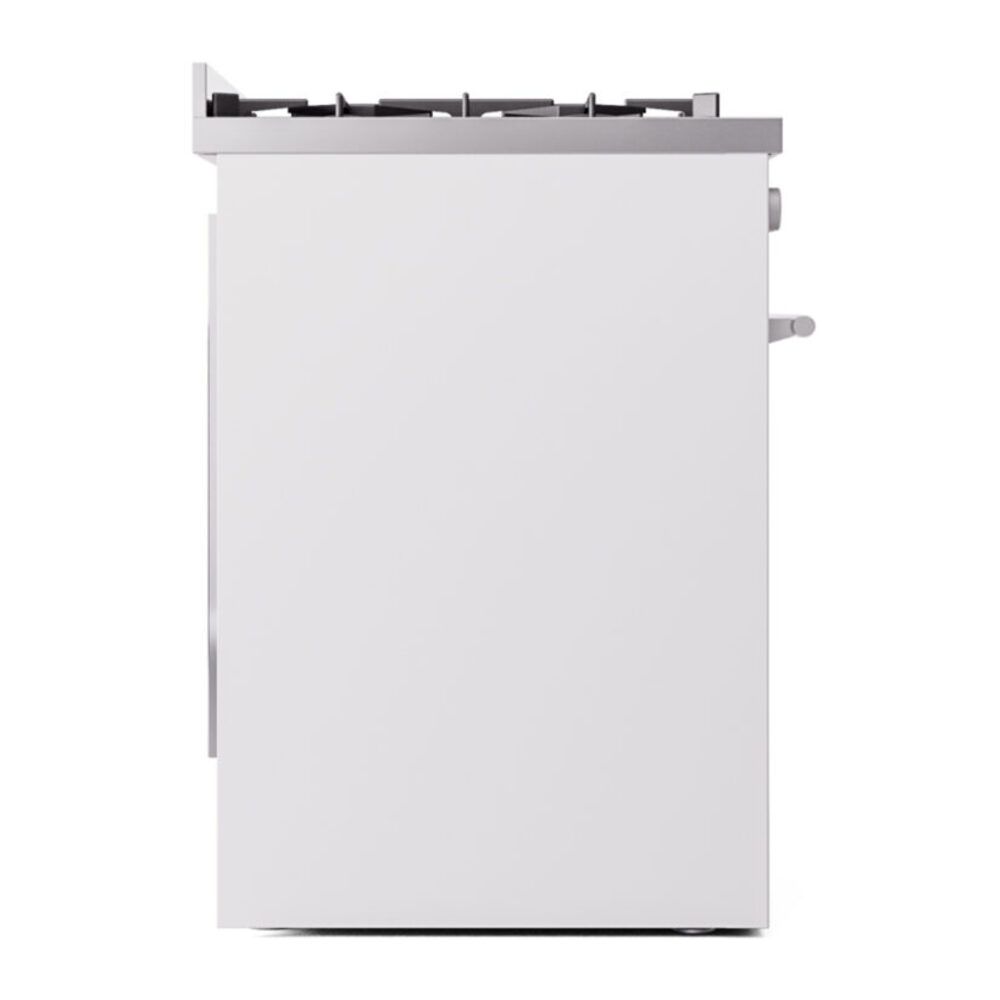 ILVE UP30WMPWH Professional Plus II 30" Dual Fuel Range, left side view