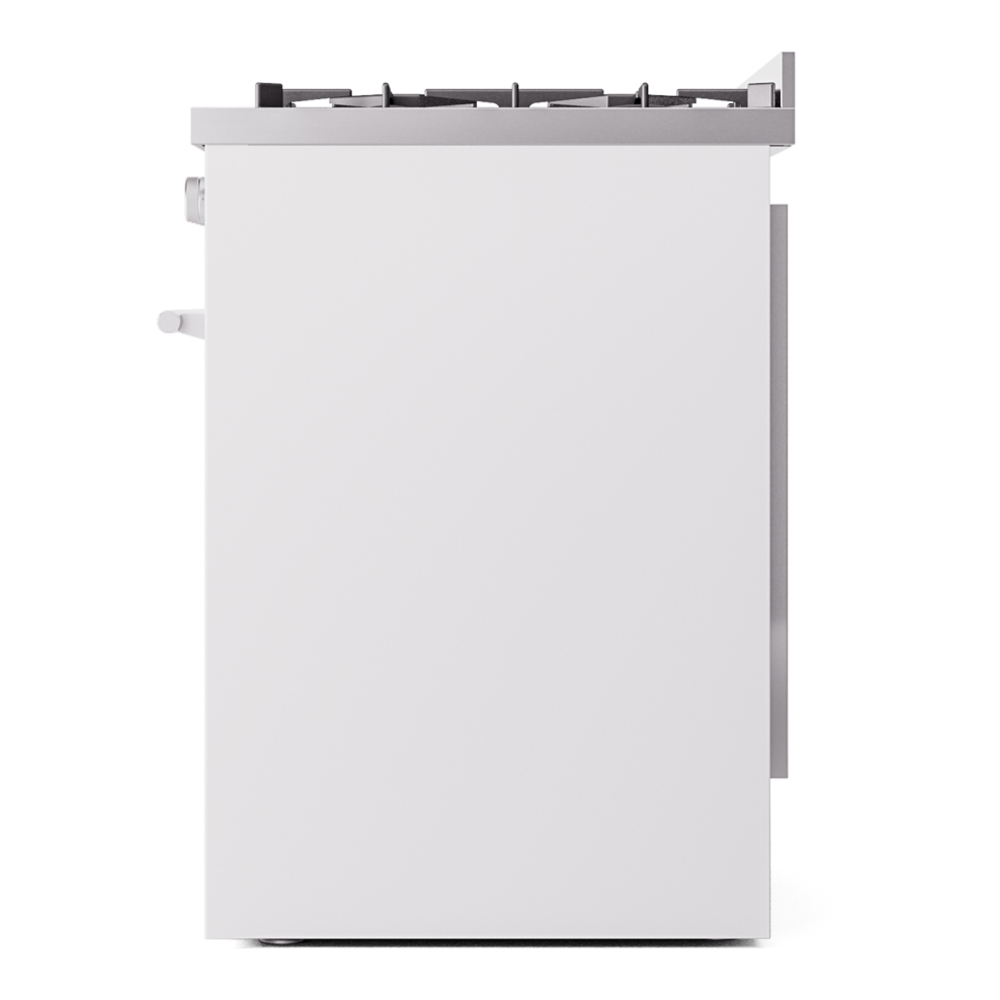 ILVE UP30WMPWH Professional Plus II 30" Dual Fuel Range, right side view
