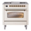 ILVE Nostalgie II 36" UP36FNMPAWB Dual Fuel Range front view