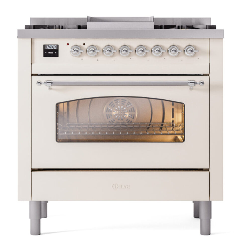 ILVE Nostalgie II 36" UP36FNMPAWCLP Dual Fuel Range front view