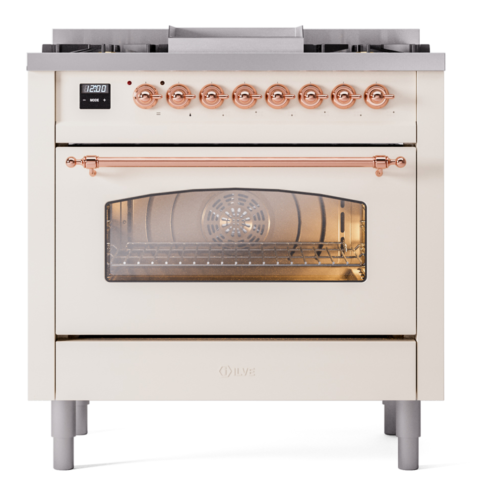 ILVE Nostalgie II 36" UP36FNMPAWPLP Dual Fuel Range front view