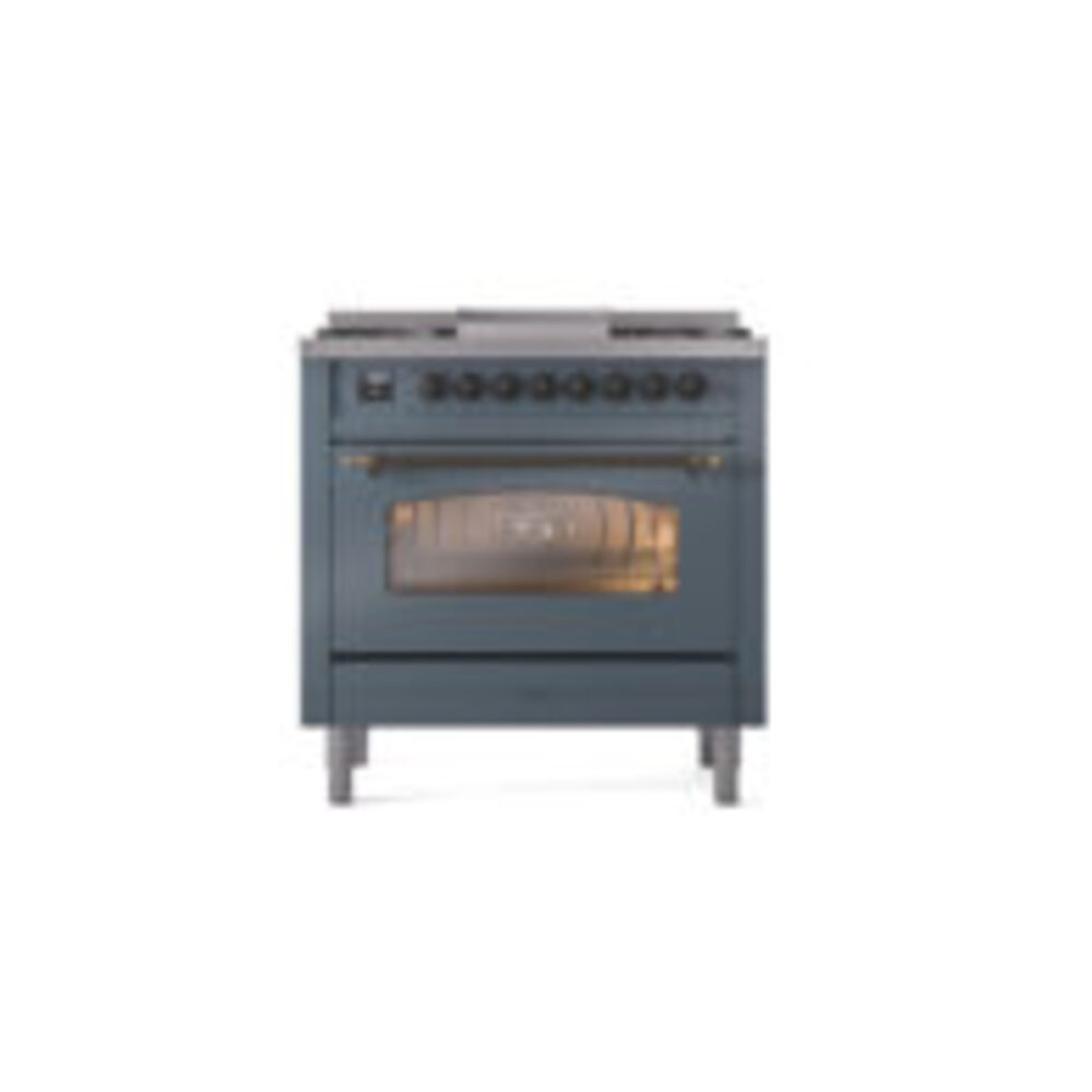 ILVE Nostalgie II 36" UP36FNMPBGBLP Dual Fuel Range front view