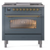 ILVE Nostalgie II 36" UP36FNMPBGGLP Dual Fuel Range front view