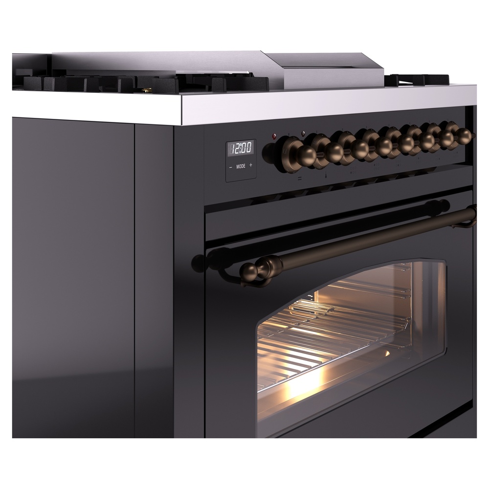 ILVE Nostalgie II 36" UP36FNMPBKBLP Dual Fuel Range details
