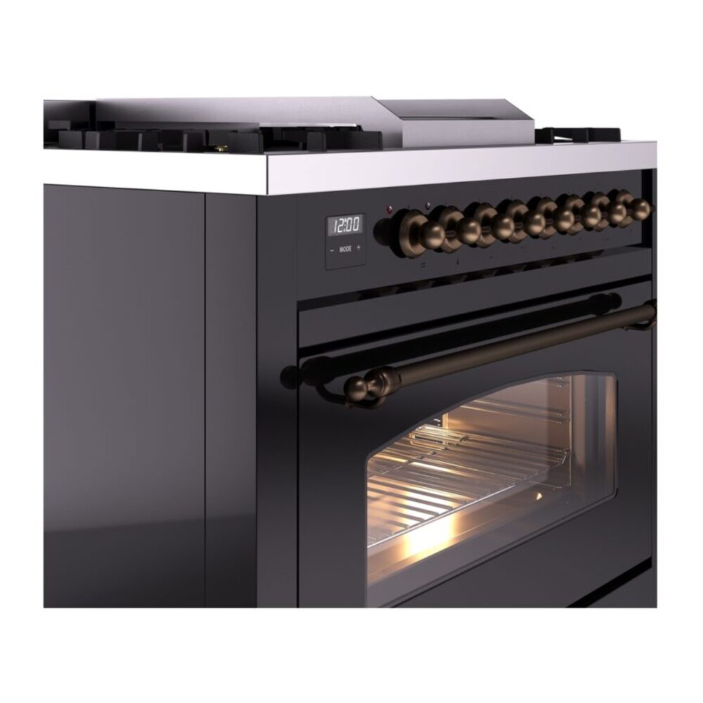 ILVE Nostalgie II 36" UP36FNMPBKB Dual Fuel Range details
