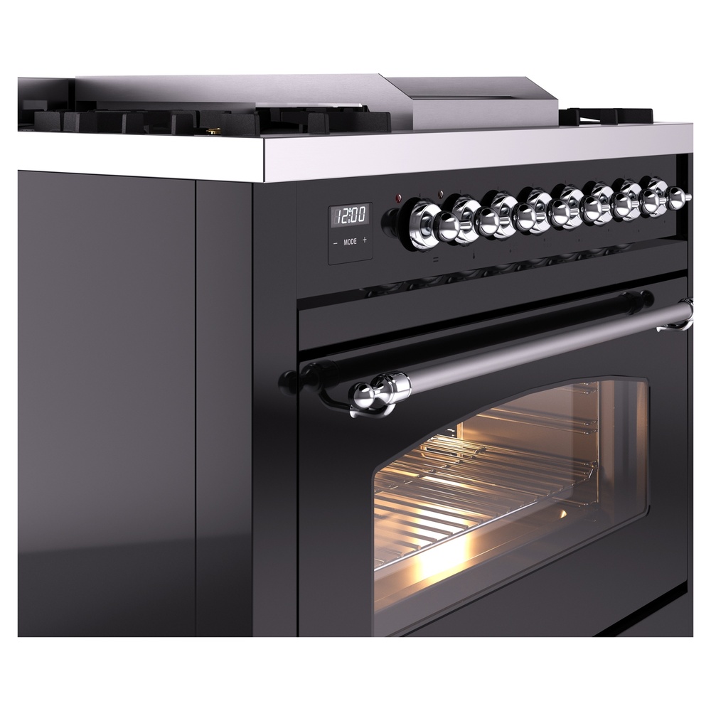 ILVE Nostalgie II 36" UP36FNMPBKC Dual Fuel Range details
