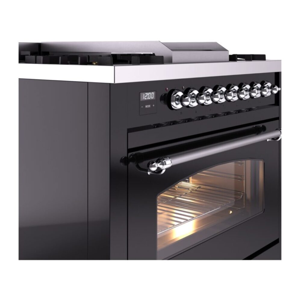ILVE Nostalgie II 36" UP36FNMPBKC Dual Fuel Range details