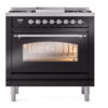 ILVE Nostalgie II 36" UP36FNMPBKC Dual Fuel Range front view