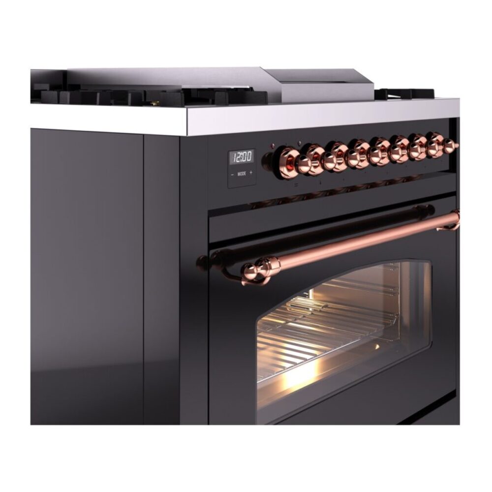 ILVE Nostalgie II 36" UP36FNMPBKPLP Dual Fuel Range details