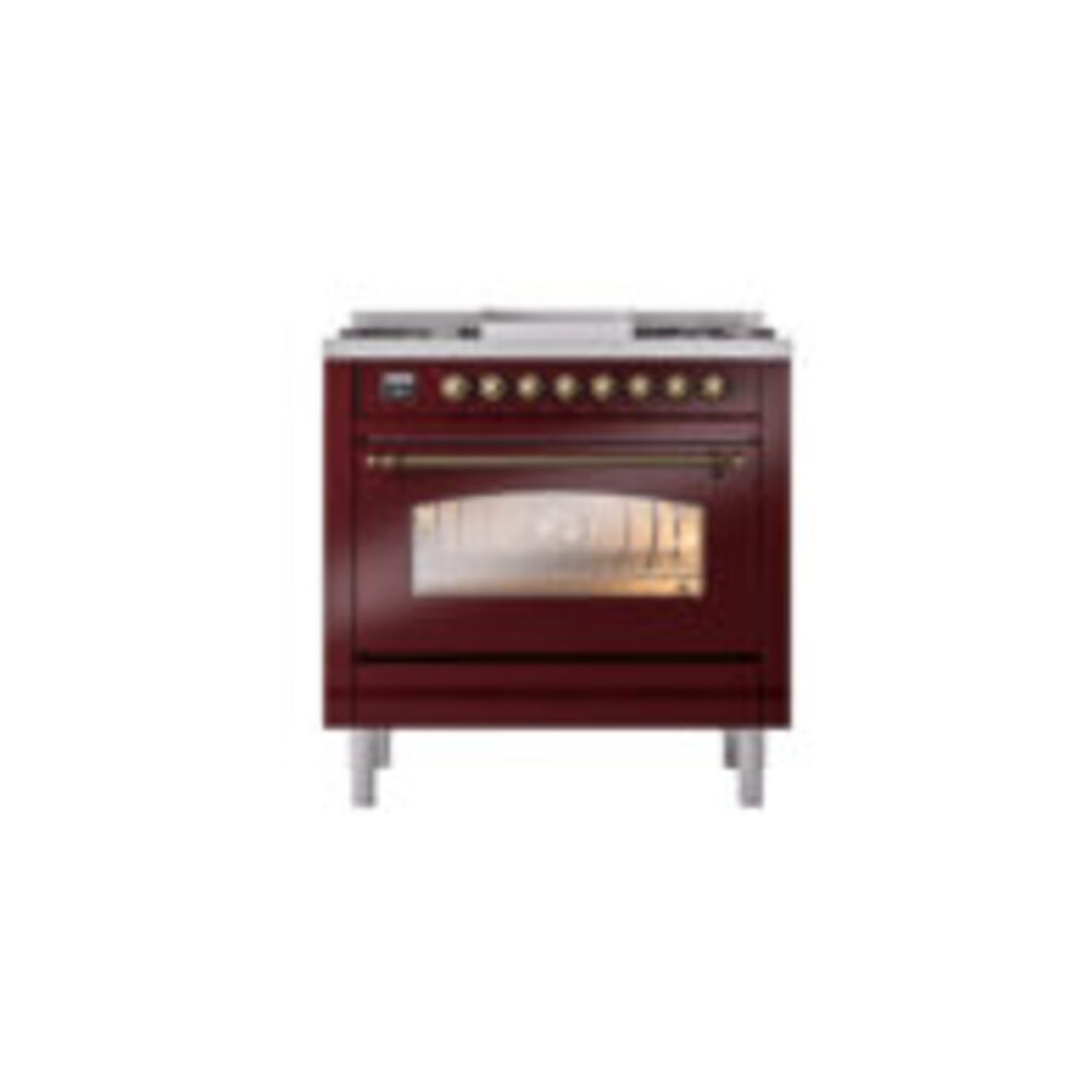 ILVE Nostalgie II 36" UP36FNMPBUB Dual Fuel Range front view