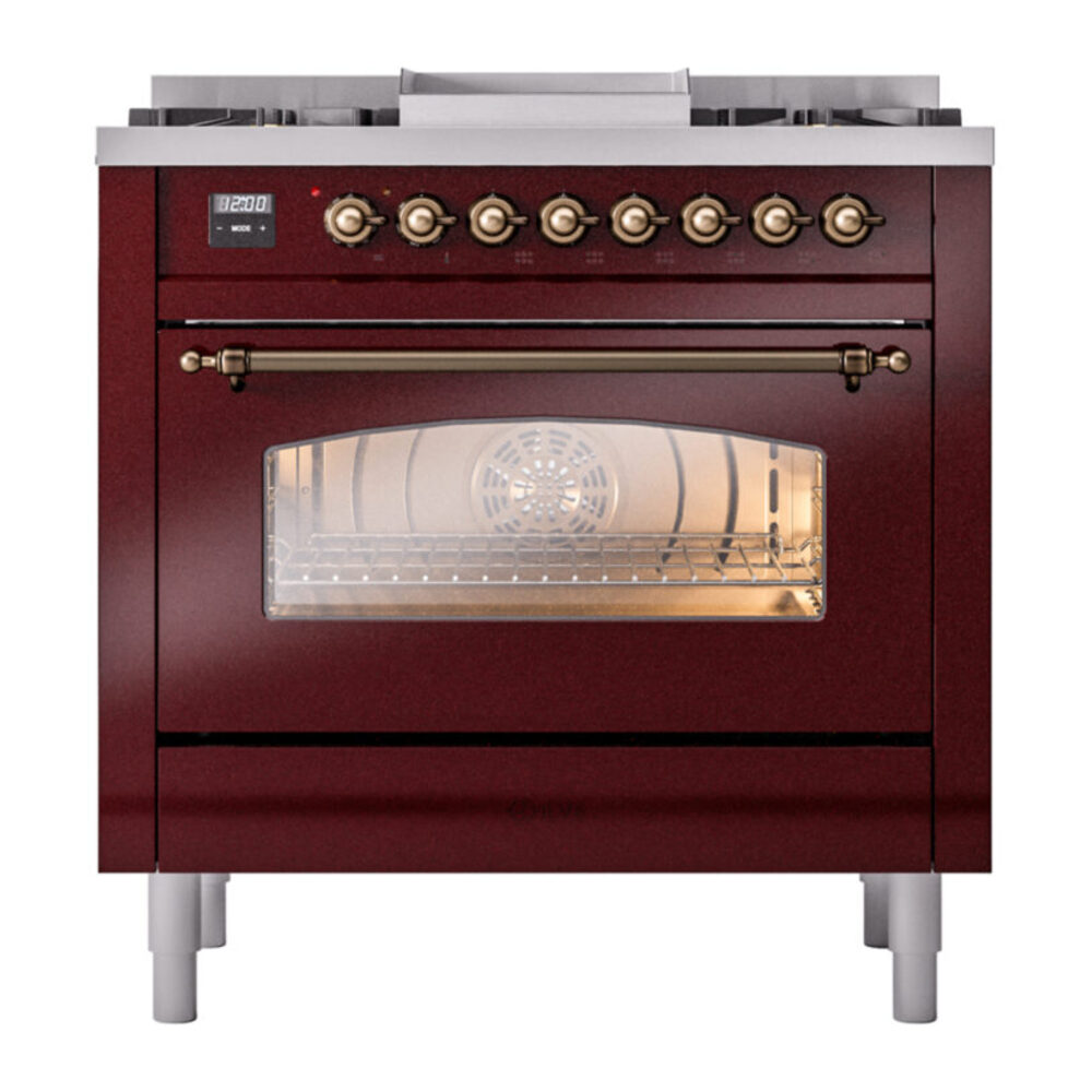ILVE Nostalgie II 36" UP36FNMPBUB Dual Fuel Range front view