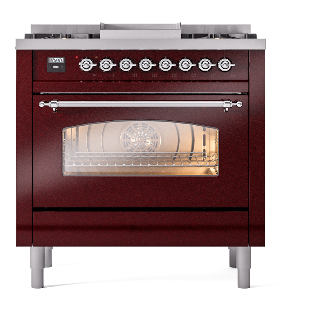 ILVE Nostalgie II 36" UP36FNMPBUCLP Dual Fuel Range front view