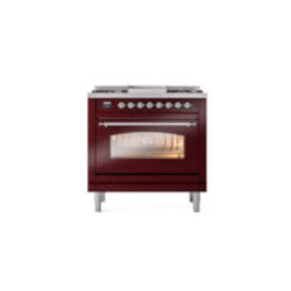 ILVE Nostalgie II 36" UP36FNMPBUCLP Dual Fuel Range front view