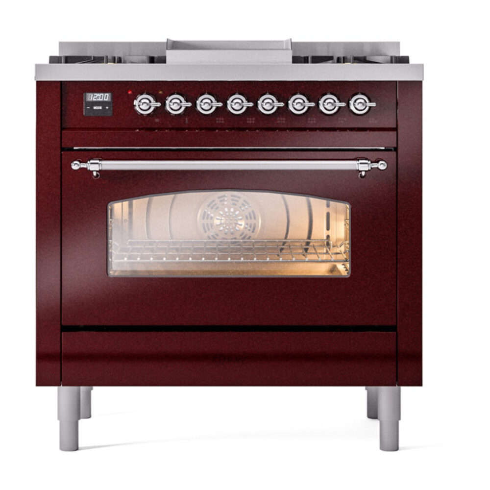 ILVE Nostalgie II 36" UP36FNMPBUCLP Dual Fuel Range front view