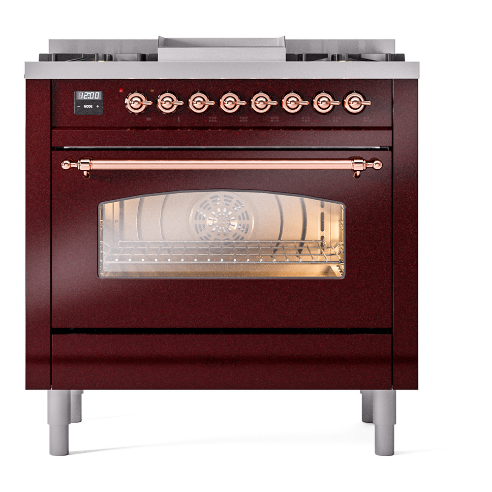 ILVE Nostalgie II 36" UP36FNMPBUPLP Dual Fuel Range front view