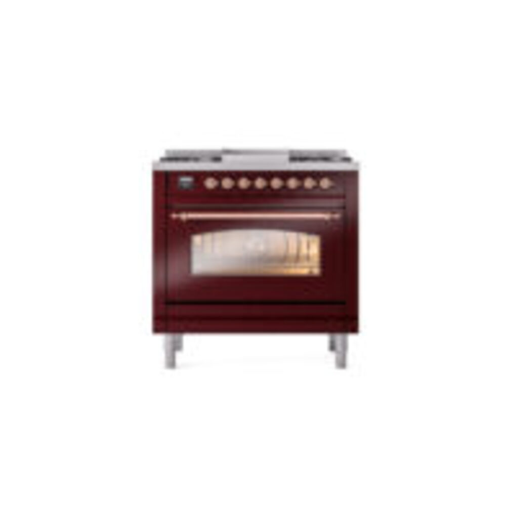 ILVE Nostalgie II 36" UP36FNMPBUPLP Dual Fuel Range front view