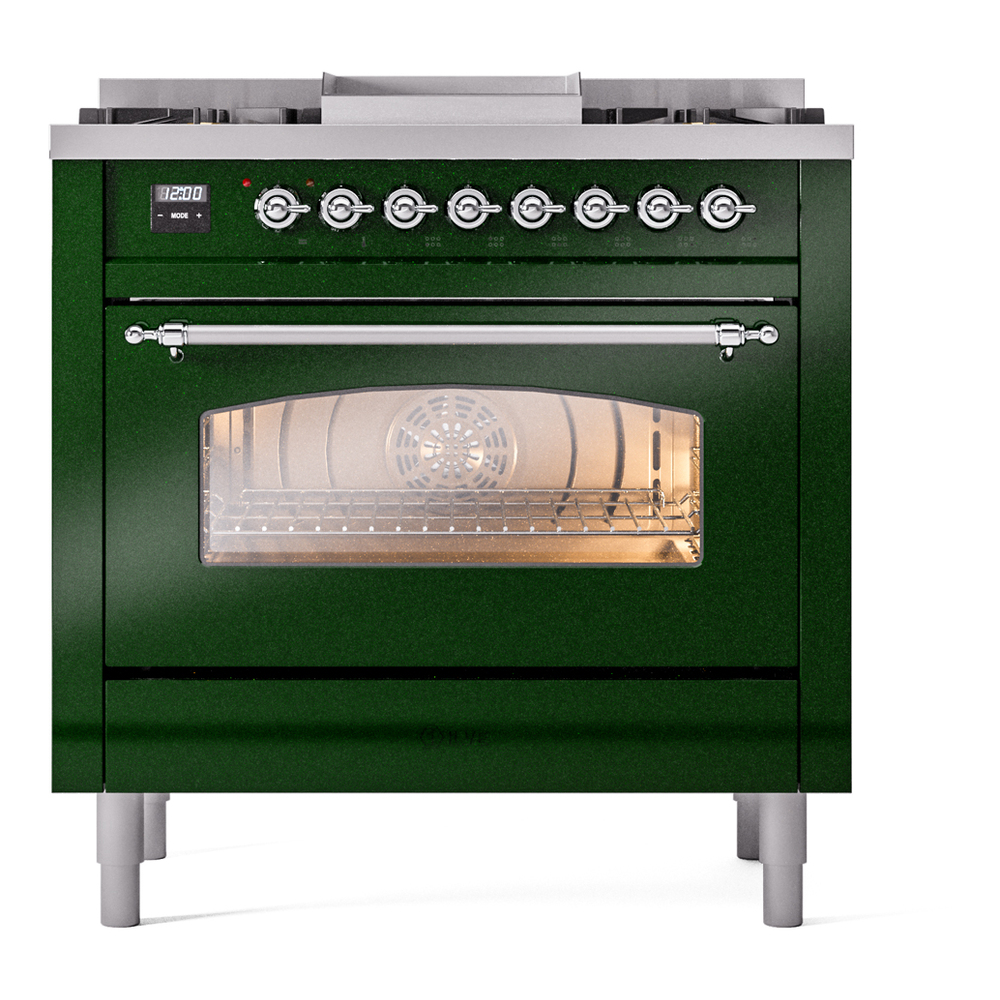 ILVE Nostalgie II 36" UP36FNMPEGC Dual Fuel Range front view