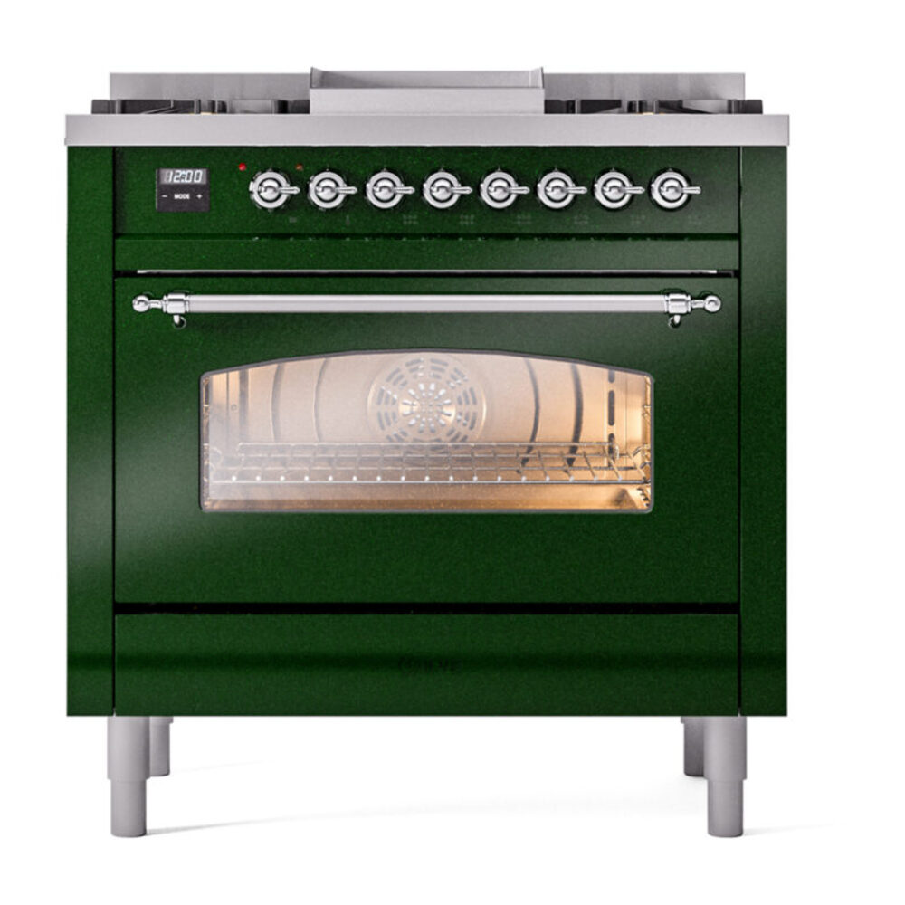 ILVE Nostalgie II 36" UP36FNMPEGC Dual Fuel Range front view