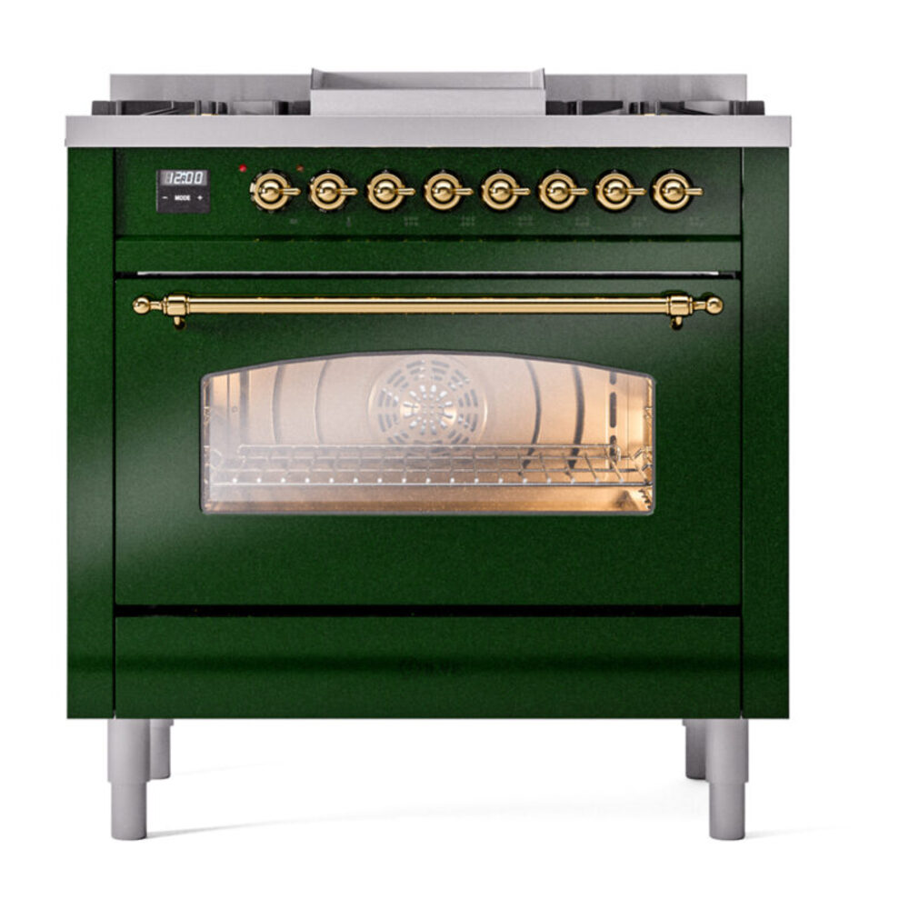 ILVE Nostalgie II 36" UP36FNMPEGGLP Dual Fuel Range front view