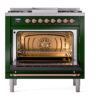 ILVE Nostalgie II 36" UP36FNMPEGP Dual Fuel Range door opened