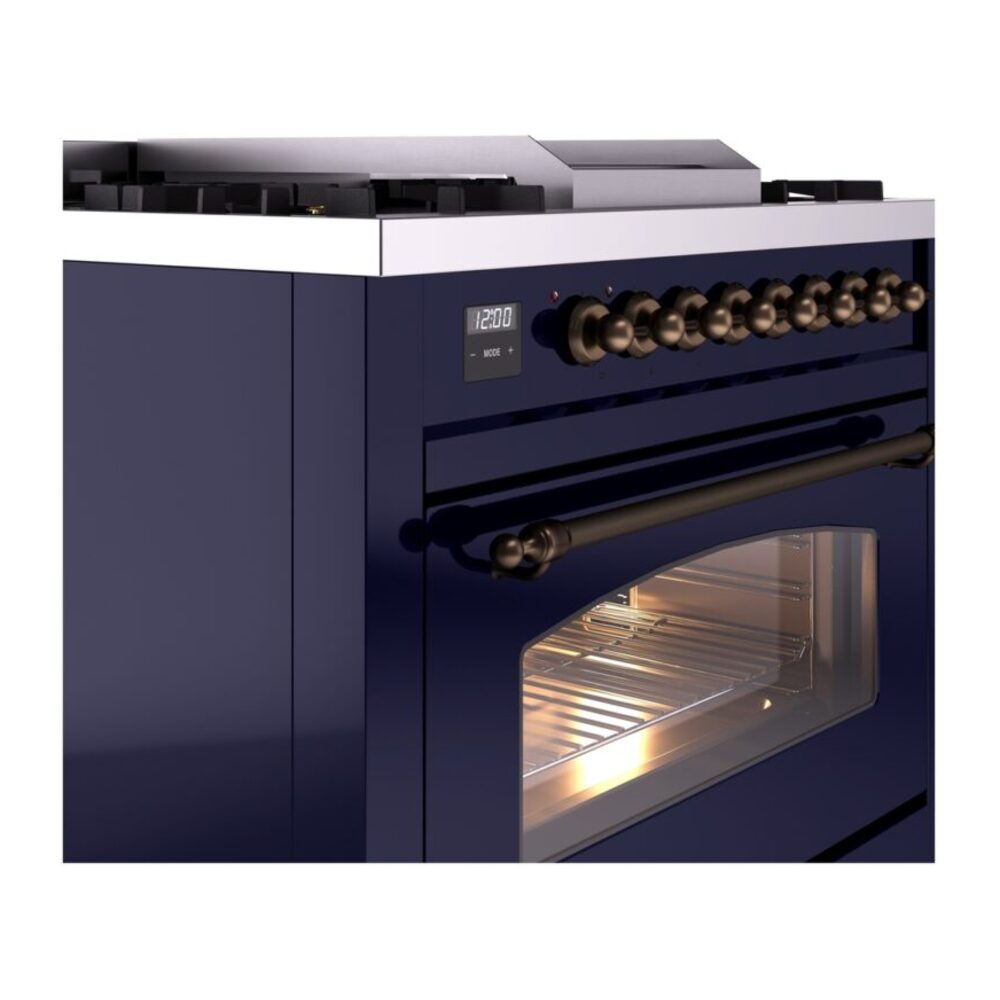ILVE Nostalgie II 36" UP36FNMPMBBLP Dual Fuel Range details