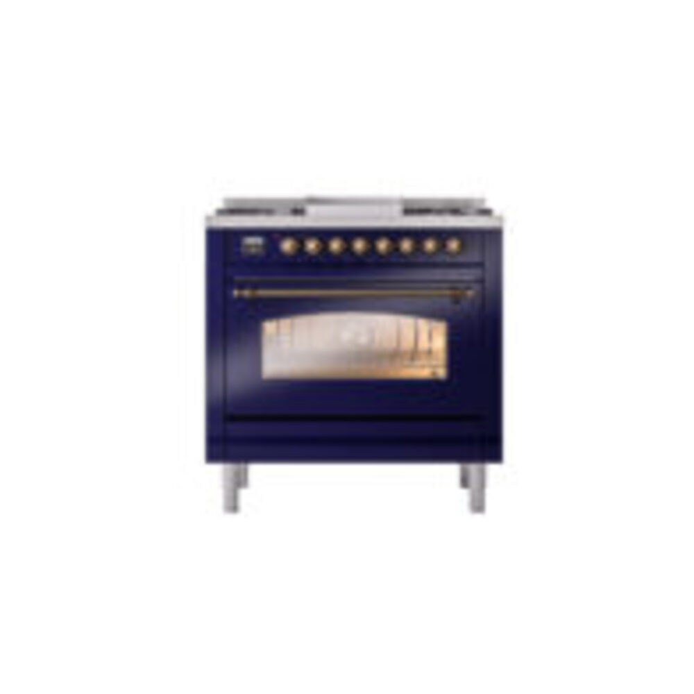 ILVE Nostalgie II 36" UP36FNMPMBB Dual Fuel Range front view