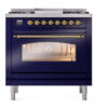 ILVE Nostalgie II 36" UP36FNMPMBG Dual Fuel Range front view