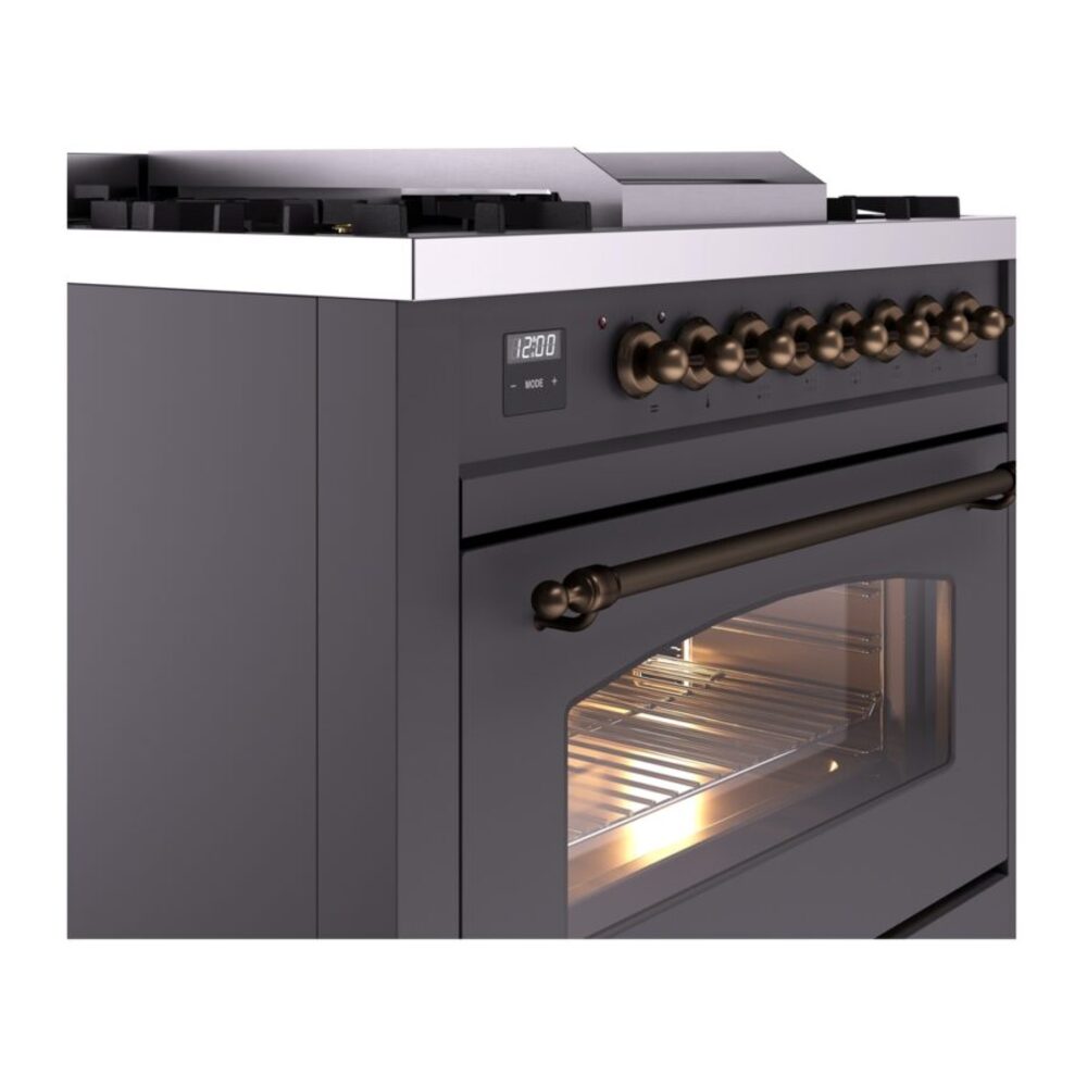 ILVE Nostalgie II 36" UP36FNMPMGBLP Dual Fuel Range details
