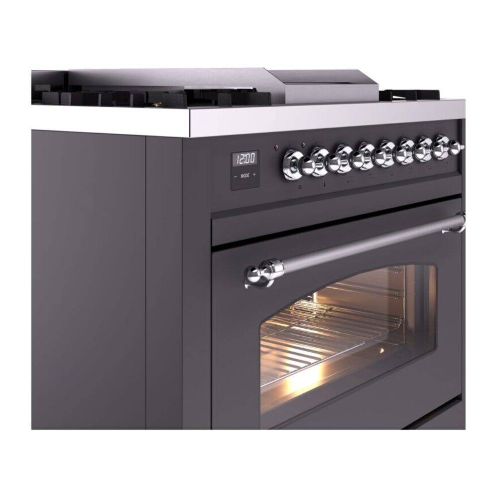 ILVE Nostalgie II 36" UP36FNMPMGCLP Dual Fuel Range details
