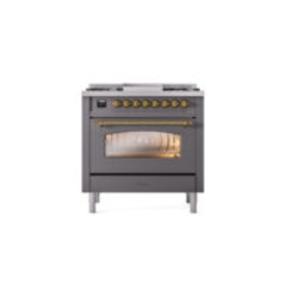 ILVE Nostalgie II 36" UP36FNMPMGGLP Dual Fuel Range front view