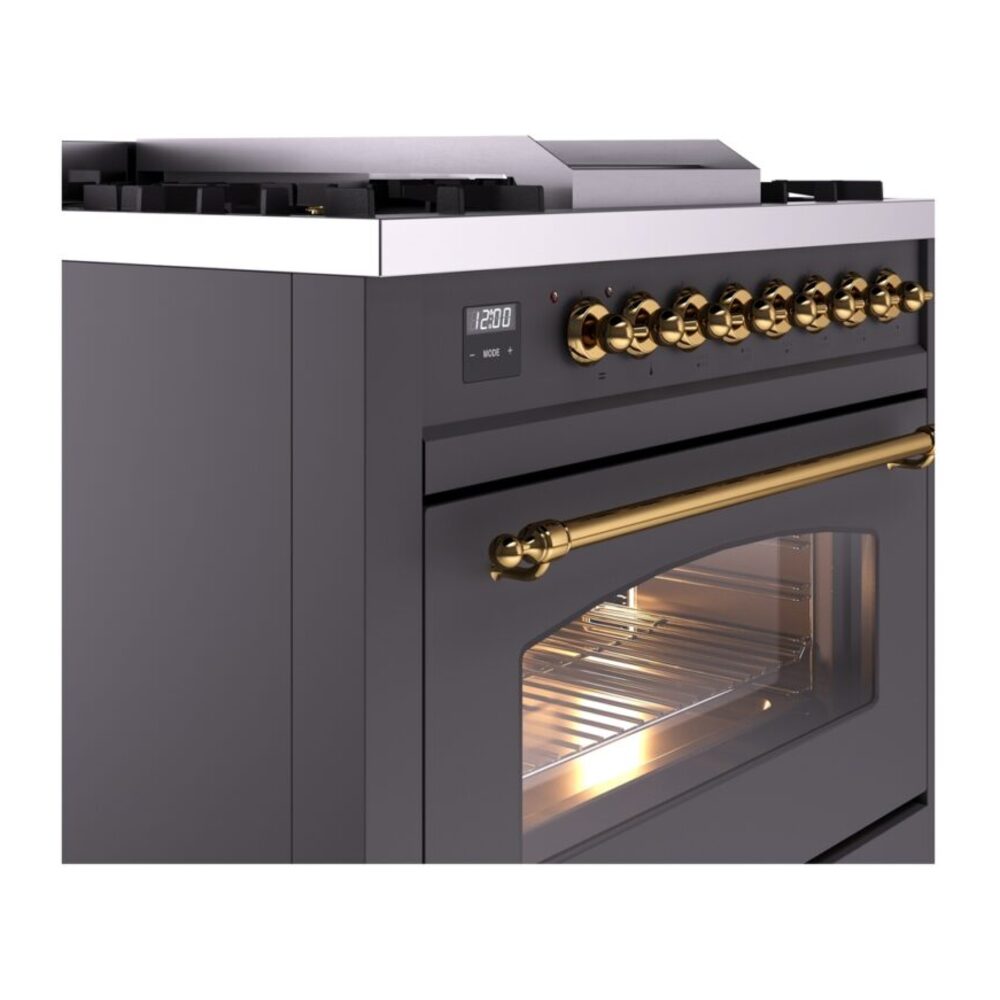 ILVE Nostalgie II 36" UP36FNMPMGGLP Dual Fuel Range details