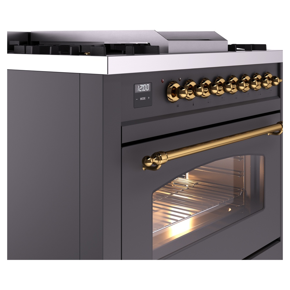 ILVE Nostalgie II 36" UP36FNMPMGG Dual Fuel Range details