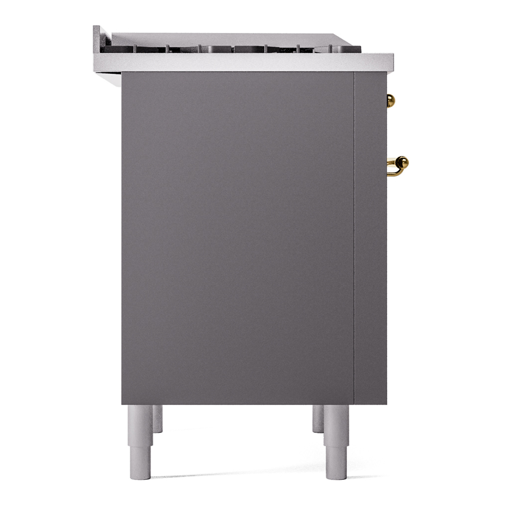 ILVE Nostalgie II 36" UP36FNMPMGG Dual Fuel Range left side