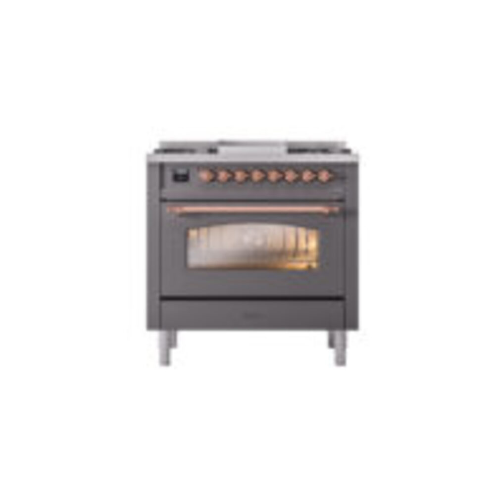 ILVE Nostalgie II 36" UP36FNMPMGPLP Dual Fuel Range front view