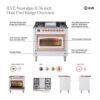 ILVE UP36FNM Nostalgie II 36 inch Dual Fuel Range with 6 Burners and Griddle