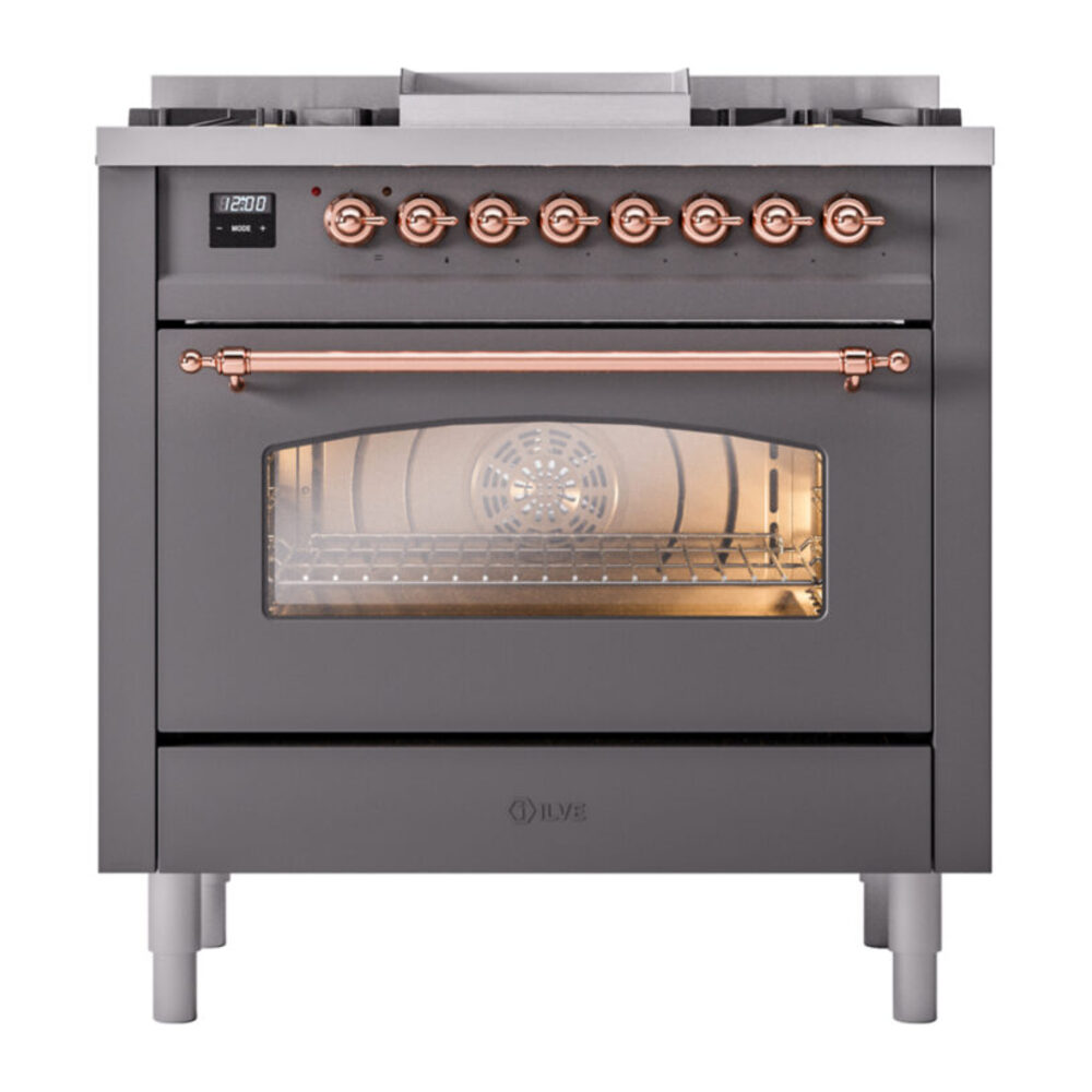 ILVE Nostalgie II 36" UP36FNMPMGP Dual Fuel Range front view