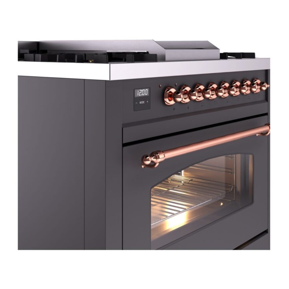 ILVE Nostalgie II 36" UP36FNMPMGP Dual Fuel Range details