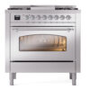 ILVE Nostalgie II 36" UP36FNMPSSC Dual Fuel Range front view