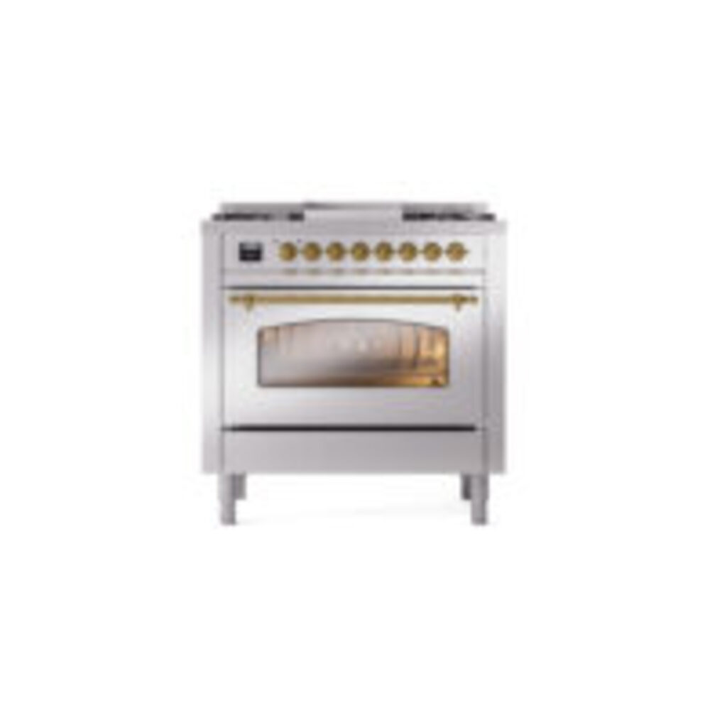 ILVE Nostalgie II 36" UP36FNMPSSG Dual Fuel Range front view
