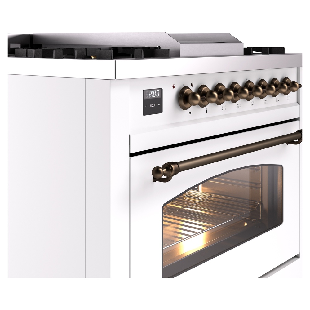ILVE Nostalgie II 36" UP36FNMPWHBLP Dual Fuel Range details