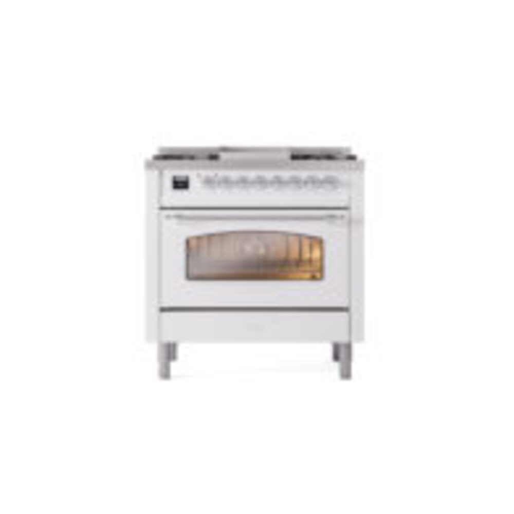 ILVE Nostalgie II 36" UP36FNMPWHCLP Dual Fuel Range front view