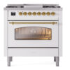 ILVE Nostalgie II 36" UP36FNMPWHG Dual Fuel Range front view