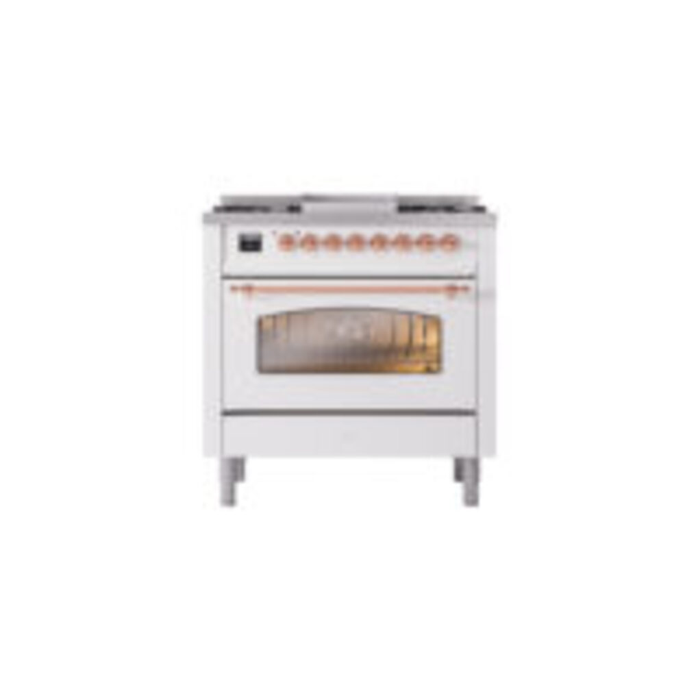 ILVE Nostalgie II 36" UP36FNMPWHPLP Dual Fuel Range front view