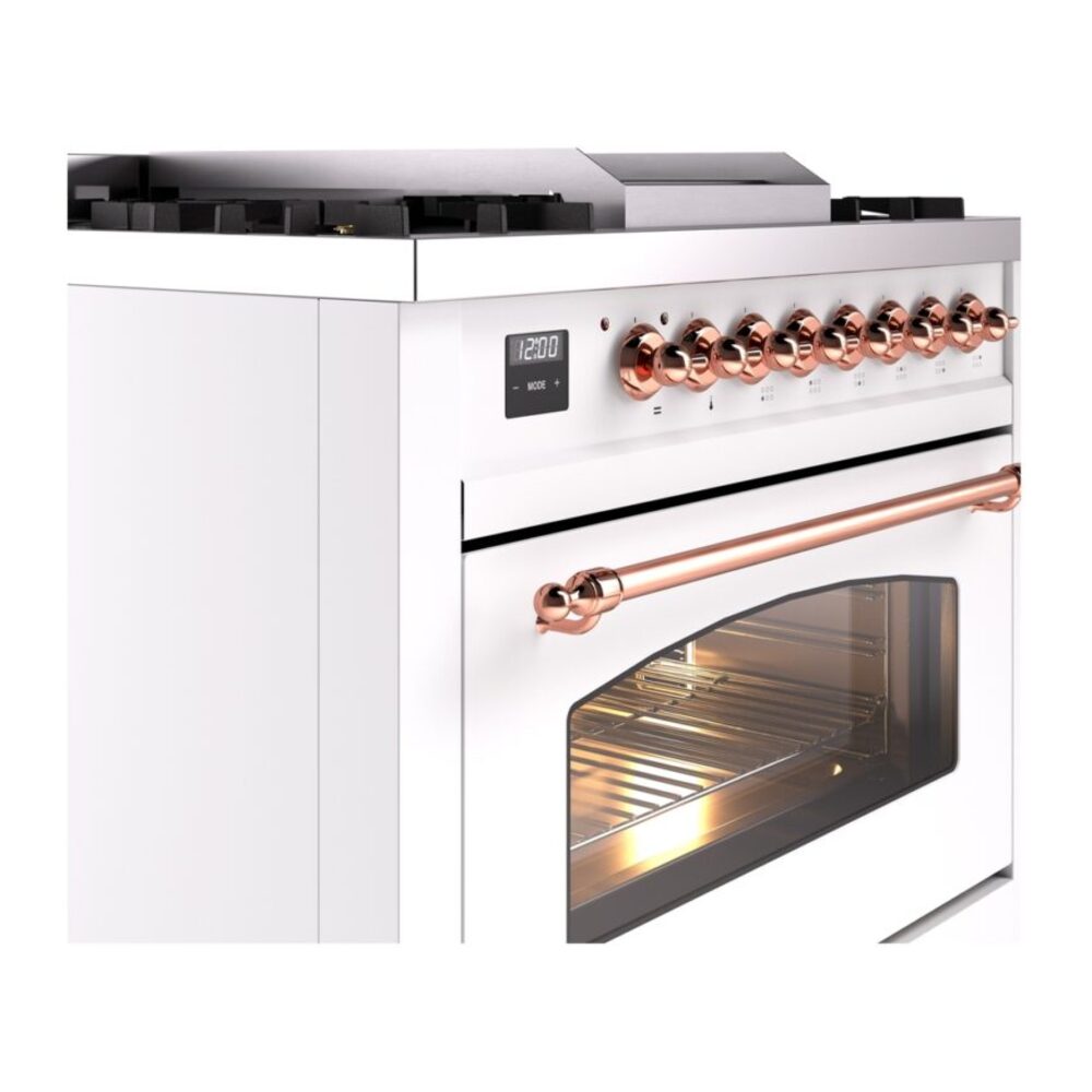 ILVE Nostalgie II 36" UP36FNMPWHP Dual Fuel Range details