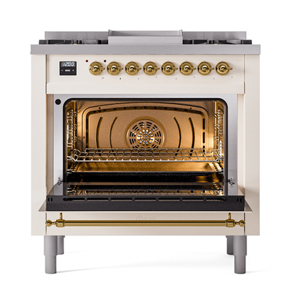 ILVE_UP36FQNMPAWGLP_Nostalgie_II_oven_door_opened