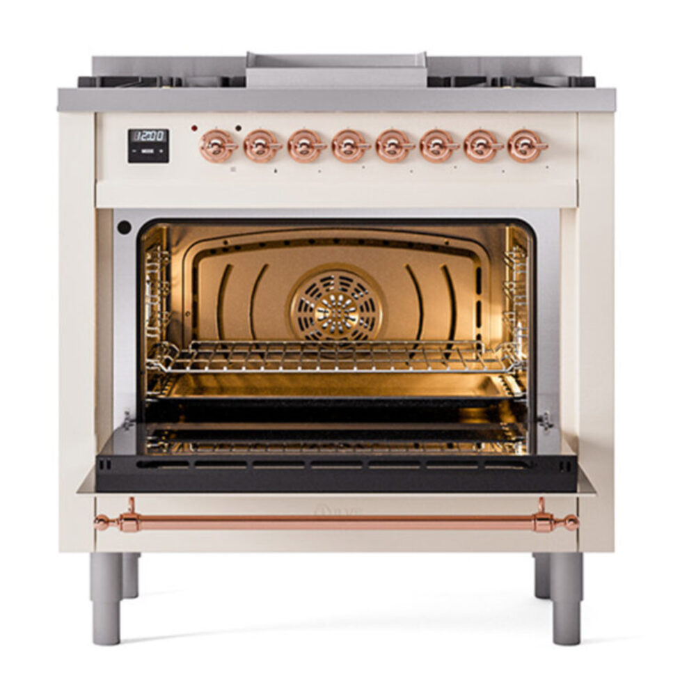 ILVE_UP36FQNMPAWP_Nostalgie_II_oven_door_opened