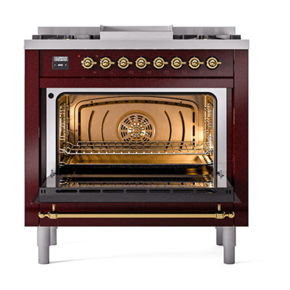 ILVE_UP36FQNMPBUG_Nostalgie_II_oven_door_opened